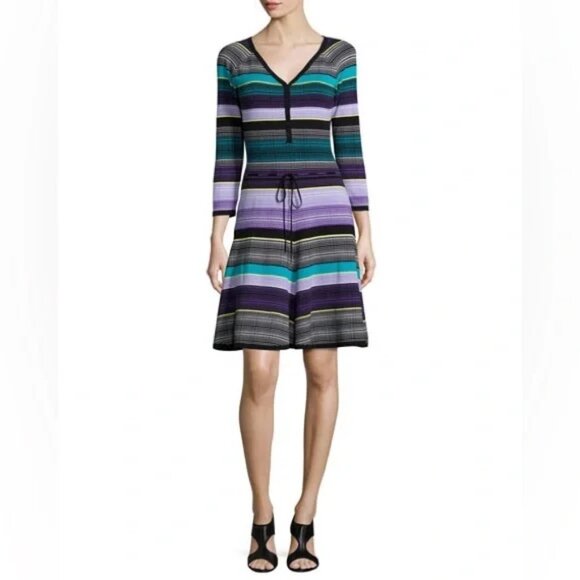 DVF Lavender Silk Sweater Dress NEW - Picture 4 of 8